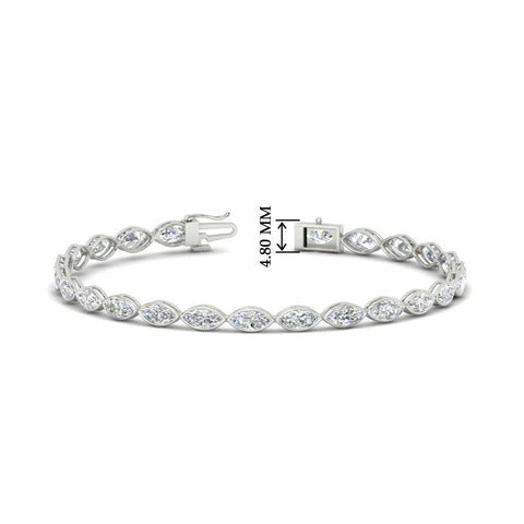 marquise-cut-bezel-tennis-bracelet-in-fdbrc11563-nl-wg