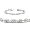 Load image into Gallery viewer, marquise-cut-bezel-tennis-bracelet-in-white-gold-fdbrc11563-nl-wg