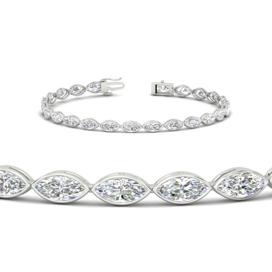 marquise-cut-bezel-tennis-bracelet-in-white-gold-fdbrc11563-nl-wg