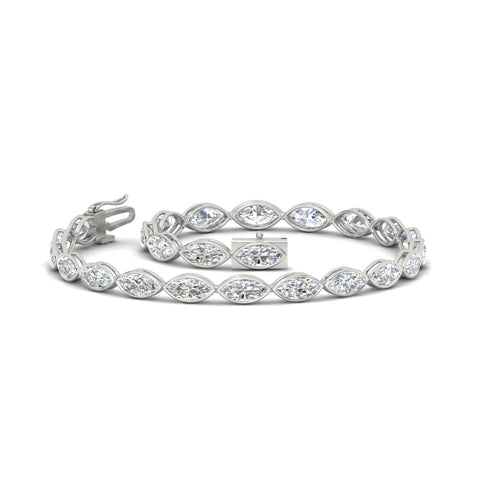 marquise-cut-bezel-tennis-bracelet-in-fdbrc11563-nl-wg