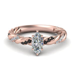 Load image into Gallery viewer, marquise-cut-black-diamond-twisted-vine-engagement-ring-in-rose-gold-FD9127MQRGBLACK-NL-RG
