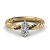 Load image into Gallery viewer, marquise-cut-black-diamond-twisted-vine-engagement-ring-in-yellow-gold-FD9127MQRGBLACK-NL-YG