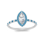Load image into Gallery viewer, marquise-cut-blue-topaz-halo-petite-engagement-ring-in-white-gold-FD8523MQRGICBLTOANGLE3-NL-WG