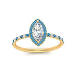 Load image into Gallery viewer, marquise-cut-blue-topaz-halo-petite-engagement-ring-in-yellow-gold-FD8523MQRGICBLTOANGLE3-NL-YG