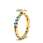 Load image into Gallery viewer, marquise-cut-blue-topaz-halo-wedding-ring-set-in-yellow-gold-FD8523MQGICBLTO-NL-YG