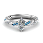 Load image into Gallery viewer, marquise-cut-blue-topaz-twisted-vine-engagement-ring-in-white-gold-FD9127MQRGICBLTO-NL-WG
