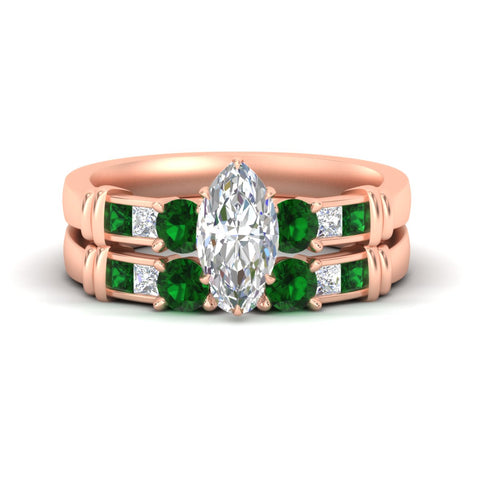 marquise-cut-bridal-ring-set-with-emerald-princess-channel-accents-in-rose-gold-fdens286mqgemgrsleep-nl-rg.jpg