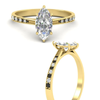 Load image into Gallery viewer, marquise-cut-cathedral-pave-diamond-engagement-ring-with-black-diamond-in-yellow-gold-FD11145MQRGBLACKANGLE3-NL-YG.png?v