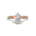Load image into Gallery viewer, marquise-cut-cathedral-pave-diamond-engagement-ring-with-emerald-in-rose-gold-FD11145MQRGEMGR-NL-RG.png?v
