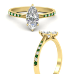 Load image into Gallery viewer, marquise-cut-cathedral-pave-diamond-engagement-ring-with-emerald-in-yellow-gold-FD11145MQRGEMGRANGLE3-NL-YG.png?v
