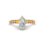 Load image into Gallery viewer, marquise-cut-cathedral-pave-diamond-engagement-ring-with-pink-sapphire-in-yellow-gold-FD11145MQRGSADRPI-NL-YG.png?v
