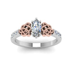 Load image into Gallery viewer, marquise-cut-celtic-diamond-ring-in-14K-white-gold-FDENS2255MQRANGLE5-NL-WG
