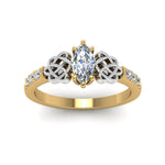 Load image into Gallery viewer, marquise-cut-celtic-diamond-ring-in-14K-yellow-gold-FDENS2255MQRANGLE5-NL-YG
