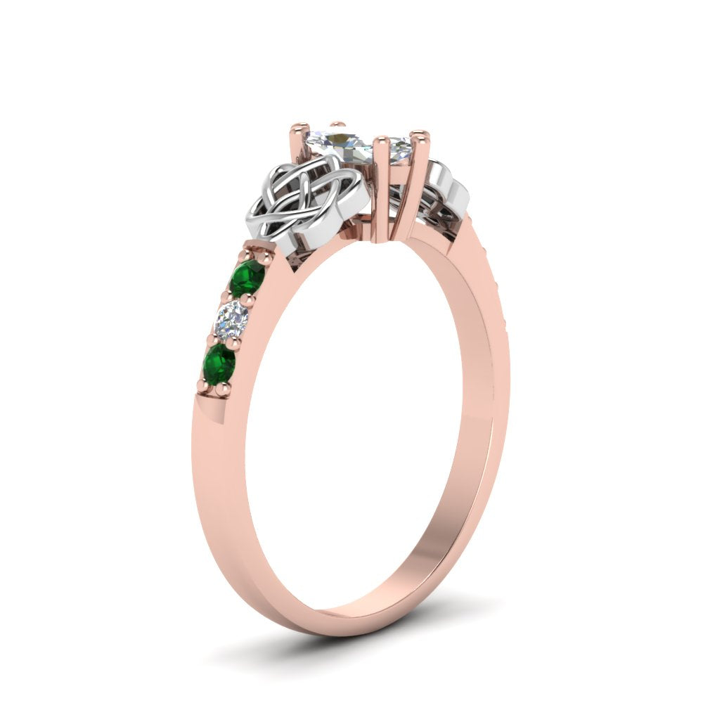 marquise-cut-celtic-diamond-ring-with-emerald-in-14K-rose-gold-FDENS2255MQRGEMGRANGLE2-NL-RG