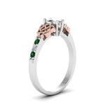 Load image into Gallery viewer, marquise-cut-celtic-diamond-ring-with-emerald-in-14K-white-gold-FDENS2255MQRGEMGRANGLE2-NL-WG_2525dcf6-82d4-4b16-9247-bca7b1519eef
