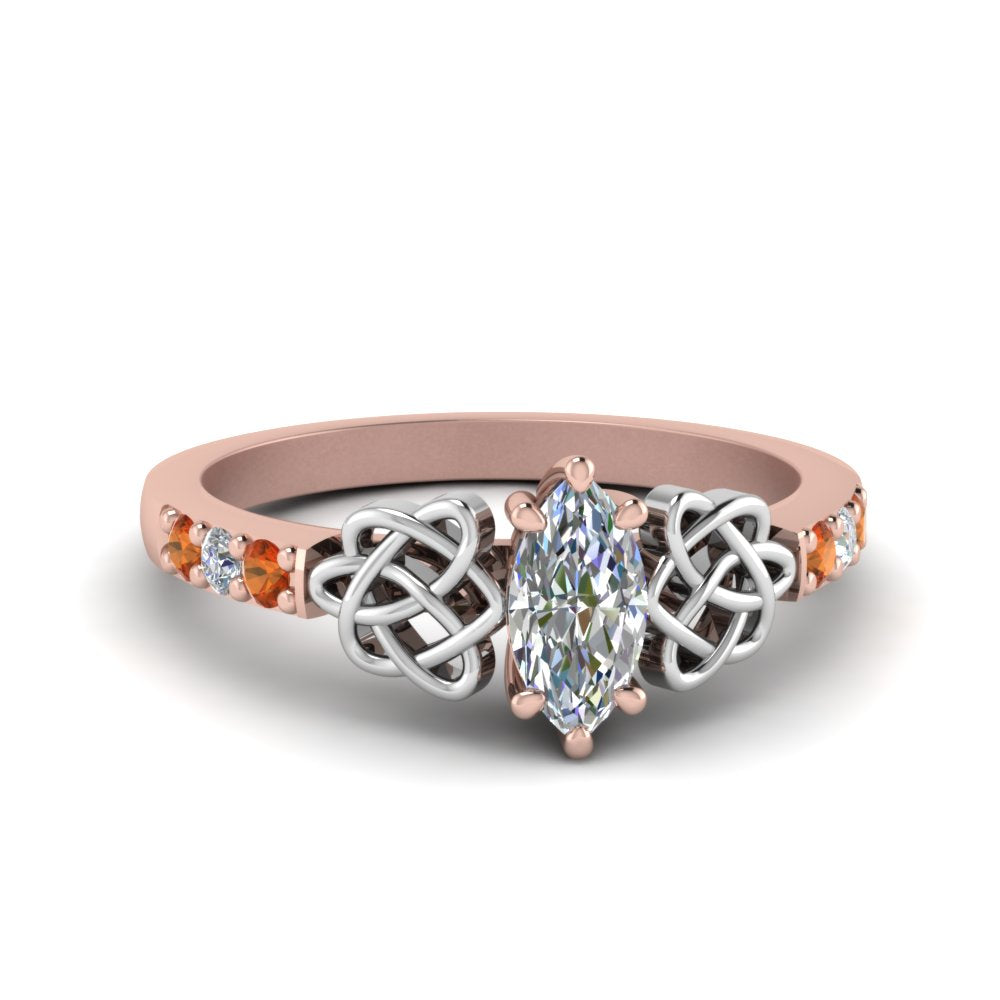 marquise-cut-celtic-diamond-ring-with-orange-sapphire-in-14K-rose-gold-FDENS2255MQRGSAOR-NL-RG