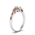 Load image into Gallery viewer, marquise-cut-celtic-diamond-ring-with-orange-sapphire-in-14K-white-gold-FDENS2255MQRGSAORANGLE2-NL-WG_fe836843-3b7b-47e4-af48-7e13b7cc412a
