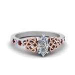 Load image into Gallery viewer, marquise-cut-celtic-diamond-ring-with-ruby-in-14K-white-gold-FDENS2255MQRGRUDR-NL-WG
