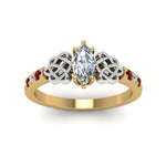 Load image into Gallery viewer, marquise-cut-celtic-diamond-ring-with-ruby-in-14K-yellow-gold-FDENS2255MQRGRUDRANGLE5-NL-YG_b6c36601-9cf1-4d6d-bcac-2fb9a6700010
