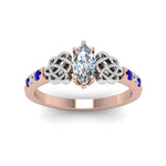 Load image into Gallery viewer, marquise-cut-celtic-diamond-ring-with-sapphire-in-14K-rose-gold-FDENS2255MQRGSABLANGLE5-NL-RG_1ddcfa03-9da2-469f-957a-b230db4e762f
