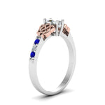 Load image into Gallery viewer, marquise-cut-celtic-diamond-ring-with-sapphire-in-14K-white-gold-FDENS2255MQRGSABLANGLE2-NL-WG_1f03f768-5f96-4b35-928c-6134ddd404c8
