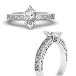 Load image into Gallery viewer, marquise-cut-celtic-engraved-solitaire-ring-in-white-gold-fdenr8544mqrangle3-nl-wg
