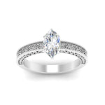 Load image into Gallery viewer, marquise-cut-celtic-engraved-solitaire-ring-in-white-gold-fdenr8544mqrangle5-nl-wg
