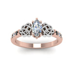 Load image into Gallery viewer, marquise-cut-celtic-ring-with-black-diamond-in-14K-rose-gold-FDENS2255MQRGBLACKANGLE5-NL-RG
