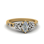 Load image into Gallery viewer, marquise-cut-celtic-ring-with-black-diamond-in-14K-yellow-gold-FDENS2255MQRGBLACK-NL-YG_4de55422-2c5c-4542-ab0a-0b7b998e1ae9
