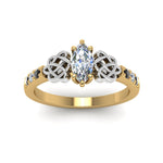 Load image into Gallery viewer, marquise-cut-celtic-ring-with-black-diamond-in-14K-yellow-gold-FDENS2255MQRGBLACKANGLE5-NL-YG_e9f733d9-e166-4aea-8f60-4be15b19ebbc
