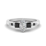 Load image into Gallery viewer, marquise-cut-channel-three-stone-diamond-engagement-ring-with-black-diamond-in-white-gold-FDENS205MQRGBLACK-NL-WG.jpg
