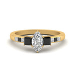 Load image into Gallery viewer, marquise-cut-channel-three-stone-diamond-engagement-ring-with-black-diamond-in-yellow-gold-FDENS205MQRGBLACK-NL-YG.jpg
