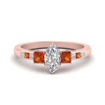 Load image into Gallery viewer, marquise-cut-channel-three-stone-diamond-engagement-ring-with-orange-sapphire-in-rose-gold-FDENS205MQRGSAOR-NL-RG.jpg
