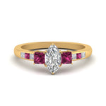 Load image into Gallery viewer, marquise-cut-channel-three-stone-diamond-engagement-ring-with-pink-sapphire-in-yellow-gold-FDENS205MQRGSADRPI-NL-YG.jpg
