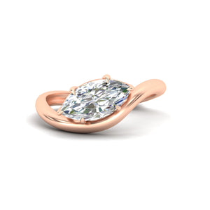 Marquise Cut East West Signet Ring