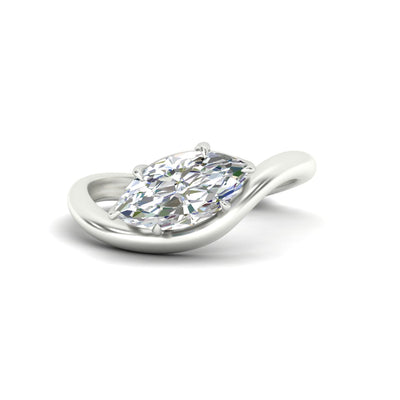 Marquise Cut East West Signet Ring