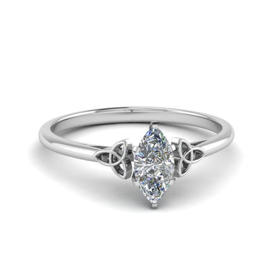 Marquise Cut Celtic Solitaire Engagement Ring