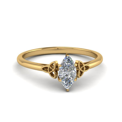 Marquise Cut Celtic Solitaire Engagement Ring