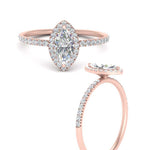 Load image into Gallery viewer, marquise-cut-diamond-halo-petite-engagement-ring-in-rose-gold-FD8523MQRANGLE3-NL-RG