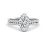 Load image into Gallery viewer, marquise-cut-diamond-halo-wedding-ring-set-in-white-gold-FD8523MQ-NL-WG
