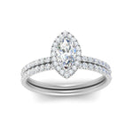 Load image into Gallery viewer, marquise-cut-diamond-halo-wedding-ring-set-in-white-gold-FD8523MQ-NL-WG