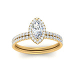 Load image into Gallery viewer, marquise-cut-diamond-halo-wedding-ring-set-in-yellow-gold-FD8523MQ-NL-YG