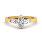 Load image into Gallery viewer, marquise-cut-diamond-ring-with-tapered-baguettes-in-FD10590MQRANGLE3-NL-YG
