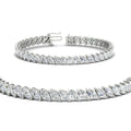 Thumbnail 1 - 15 Carat Prong Set Marquise Tennis Bracelet