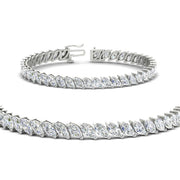 15 Carat Prong Set Marquise Tennis Bracelet