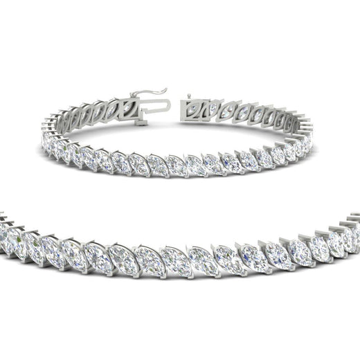 15 Carat Prong Set Marquise Tennis Bracelet