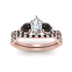 Load image into Gallery viewer, marquise-cut-diamond-twisted-floral-prong-black-diamond-wedding-set-rose-gold-FD10257MQGBLACK-ANGLE5-NL-RG?v=1756360006
