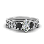Load image into Gallery viewer, marquise-cut-diamond-twisted-floral-prong-black-diamond-wedding-set-white-gold-FD10257MQGBLACK-NL-WG_984f41e7-501f-4abd-b655-8accdc9b9701?v=1756360138
