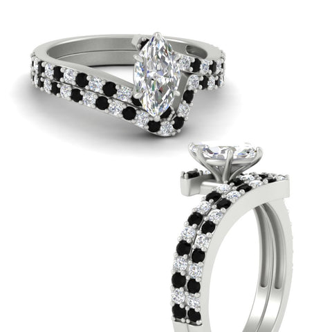 marquise-cut-diamond-wedding-ring-set-with-black-diamond-in-FDENS3007MQGBLACK-NL-WG