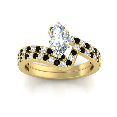 marquise-cut-diamond-wedding-ring-set-with-black-diamond-in-FDENS3007MQGBLACK-NL-YG